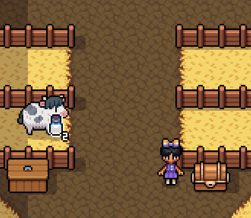 A Cow seen with a Milk it has dropped.